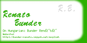 renato bunder business card